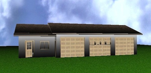 A hard hat with the Carlton Construction Logo.